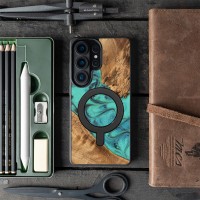 mini: Bewood Resin Case for Samsung Galaxy S26 Ultra - Turquoise with MagSafe (3)