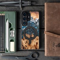 mini: Etui Bewood Unique do Samsung Galaxy S26 Ultra - Planets - Ziemia z MagSafe (3)