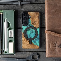 mini: Etui Bewood Unique do Samsung Galaxy A37 5G - Turquoise z MagSafe (3)