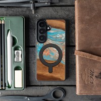 mini: Etui Bewood Unique do Samsung Galaxy A37 5G - Planets - Saturn z MagSafe (3)