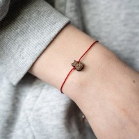 mini: Bransoletka Szczęścia Bewood - Kotek - Beżowa (3)