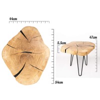 mini: Stolik nocny/kawowy Bewood Live Edge - Dąb - #1 (5)
