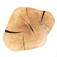 mini: Stolik nocny/kawowy Bewood Live Edge - Dąb - #1 (6)