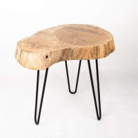 mini: Stolik nocny/kawowy Bewood Live Edge - Dąb - #3 (2)