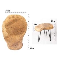 mini: Stolik nocny/kawowy Bewood Live Edge - Dąb - #3 (5)