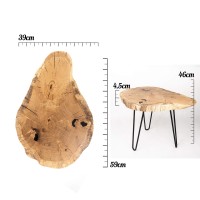 mini: Stolik nocny/kawowy Bewood Live Edge - Dąb - #4 (5)