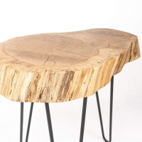 mini: Stolik nocny/kawowy Bewood Live Edge - Dąb - #3 (8)
