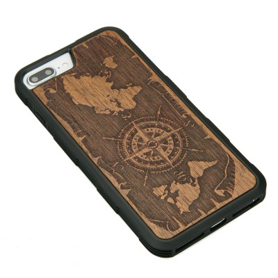 Picture 2 for: Apple iPhone 6/6s/7/8 Plus Compass Merbau Wood Case HEAVY