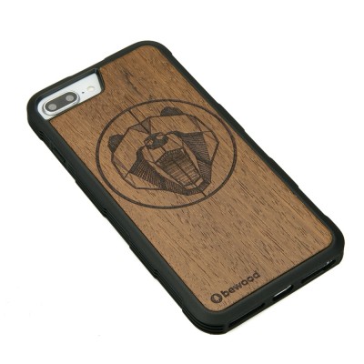 Obrazek 2 dla: Drewniane Etui iPhone 6/6s/7/8 Plus NIEDŹWIEDŹ MERBAU HEAVY