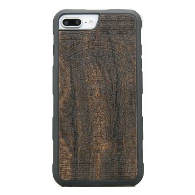 Picture for: Apple iPhone 6/6s/7/8 Plus Aztec Calendar Ziricote Wood Case HEAVY