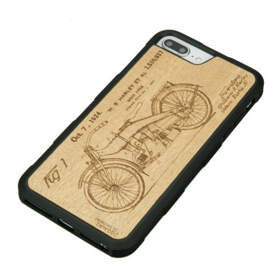 Picture 2 for: Apple iPhone 6/6s/7/8 Plus Harley Patent Anigre Wood Case HEAVY