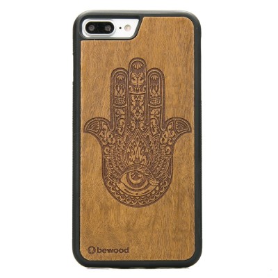 Obrazek dla: Drewniane Etui iPhone 7 Plus / 8 Plus HAMSA IMBUIA
