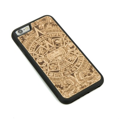 Picture 2 for: Apple iPhone 6 Plus / 6s Plus  Aztec Calendar Anigre Wood Case