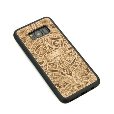 Picture 2 for: Samsung Galaxy S8+ Aztec Calendar Anigre Wood Case