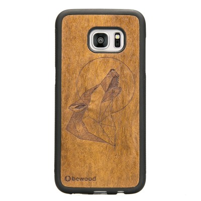 Picture for: Samsung Galaxy S7 Edge Wolf Imbuia Wood Case