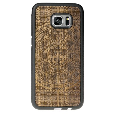 Obrazek dla: Drewniane Etui na Samsung Galaxy S7 Edge KALENDARZ AZTECKI LIMBA