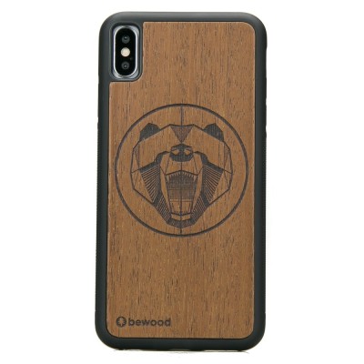 Obrazek dla: Drewniane Etui iPhone XS Max NIEDŹWIEDŹ MERBAU