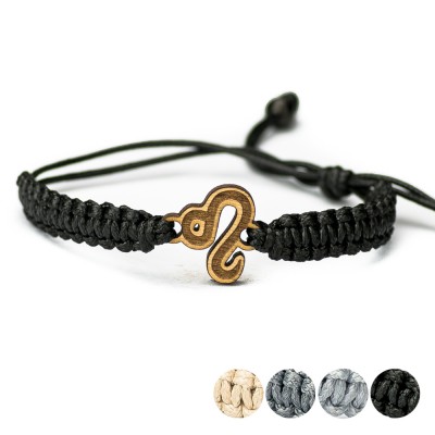 Picture for: Wooden Bracelet Zodiac Sign  Leo  Anigre Cotton