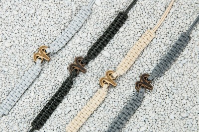 Obrazek 2 dla: Drewniana bransoletka Znak Zodiaku  Baran  Aniegre Pleciona