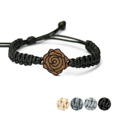 Picture for: Wooden Bracelet Rose Merbau Cotton