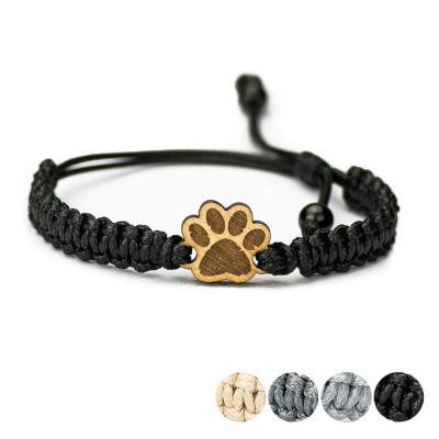 Picture for: Wooden Bracelet Dog Paw Anigre Cotton
