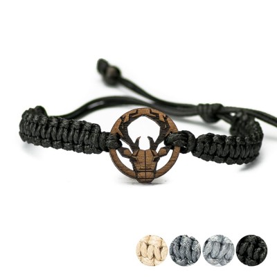 Picture for: Wooden Bracelet Deer Geometric Merbau Cotton