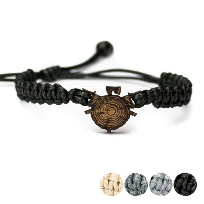 Picture for: Wooden Bracelet Lumberjack Ornament Merbau Cotton