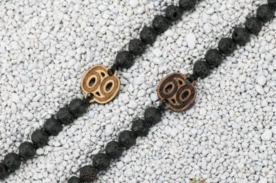 Picture 2 for: Wooden Bracelet Zodiac Sign  Cancer  Anigre Stone