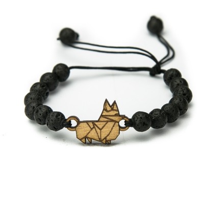 Picture for: Wooden Bracelet Dog 03 Anigre Stone