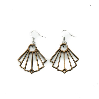 Picture for: Wooden earrings IRIS Zebrano