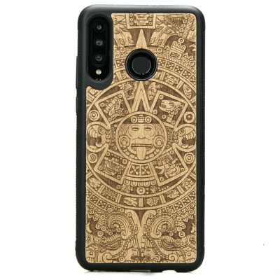 Picture for: Huawei P30 Lite Aztec Calendar Anigre Wood Case