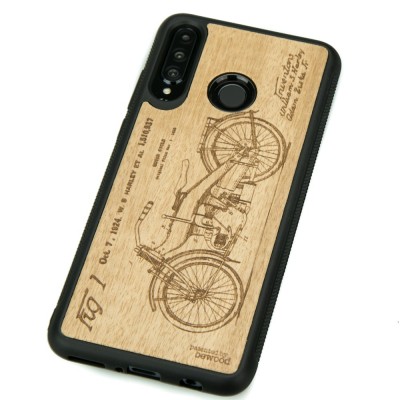 Picture 2 for: Huawei P30 Lite Harley Patent Anigre Wood Case