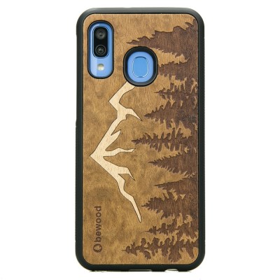 Obrazek dla: Drewniane Etui na Samsung Galaxy A40 GÓRY IMBUIA