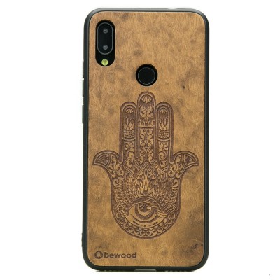 Obrazek dla: Drewniane Etui Xiaomi Redmi Note 7 HAMSA IMBUIA