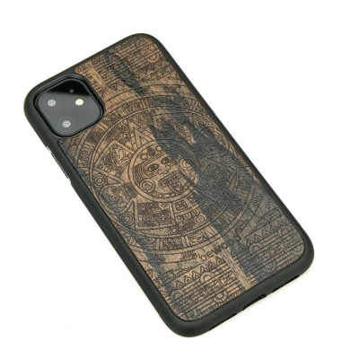 Picture 2 for: iPhone 11 Aztec Calendar Ziricote Wood Case