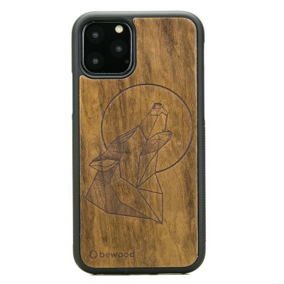 Obrazek dla: Drewniane Etui na iPhone 11 PRO WILK IMBUIA