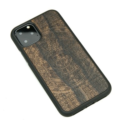 Picture 2 for: iPhone 11 PRO Aztec Calendar Ziricote Wood Case