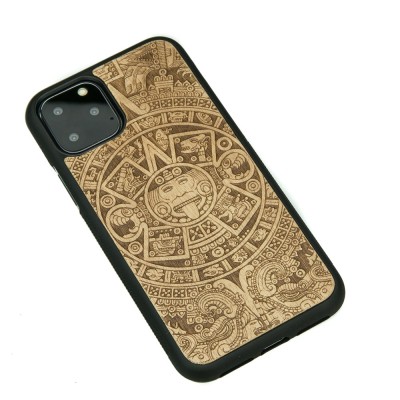 Picture 2 for: iPhone 11 PRO Aztec Calendar Anigre Wood Case