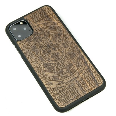 Picture 2 for: iPhone 11 PRO MAX Aztec Calendar Limba Wood Case