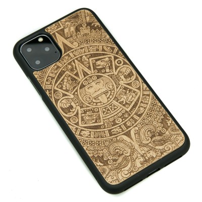 Picture 2 for: iPhone 11 PRO MAX Aztec Calendar Anigre Wood Case
