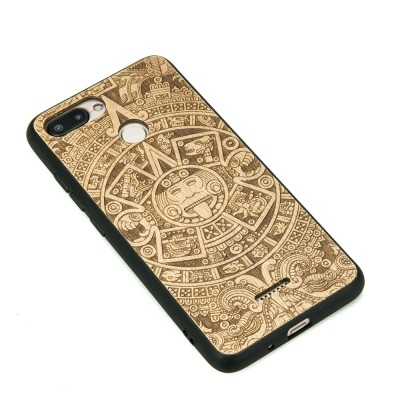 Picture 2 for: Xiaomi Redmi 6 / 6A Aztec Calendar Anigre Wood Case