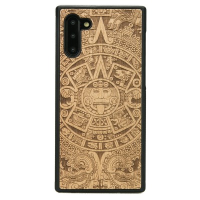 Obrazek dla: Drewniane Etui na Samsung Galaxy NOTE 10 KALENDARZ AZTECKI ANIEGRE