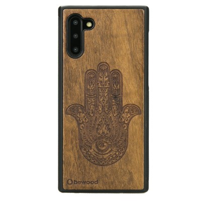 Obrazek dla: Drewniane Etui na Samsung Galaxy NOTE 10 HAMSA IMBUIA