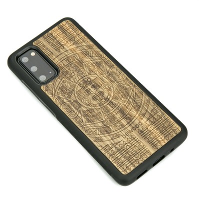 Obrazek 2 dla: Drewniane Etui na Samsung Galaxy S20 KALENDARZ AZTECKI LIMBA
