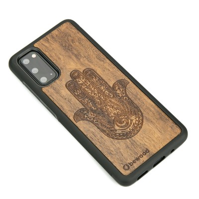 Obrazek 2 dla: Drewniane Etui na Samsung Galaxy S20 HAMSA IMBUIA
