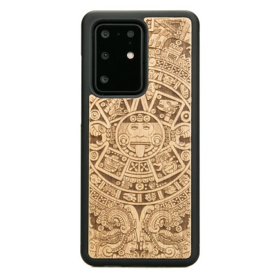 Obrazek dla: Drewniane Etui na Samsung Galaxy S20 Ultra KALENDARZ AZTECKI ANIEGRE