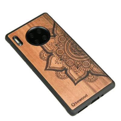 Obrazek 2 dla: Drewniane Etui Huawei Mate 30 Pro MANDALA JABŁOŃ