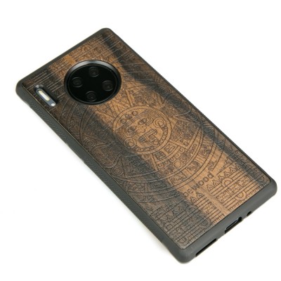Obrazek 2 dla: Drewniane Etui Huawei Mate 30 Pro KALENDARZ AZTECKI ZIRICOTE