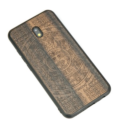 Picture 2 for: Xiaomi Redmi 8A Aztec Calendar Ziricote Wood Case