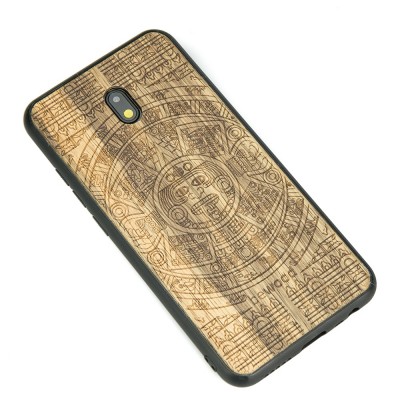 Picture 2 for: Xiaomi Redmi 8A Aztec Calendar Frake Wood Case